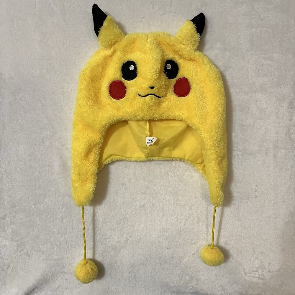 Nintendo Pokemon Pikachu Beanie Hat Adult Size Cap Ears Tassels Banpresto